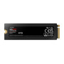SSD, SAMSUNG, 990 PRO with Heatsink, 4TB, M.2, PCIe Gen4, NVMe, TLC, Write speed 6900 MBytes/sec, Read speed 7450 MBytes/sec, TBW 2400 TB, MTBF 1500000 hours, MZ-V9P4T0CW