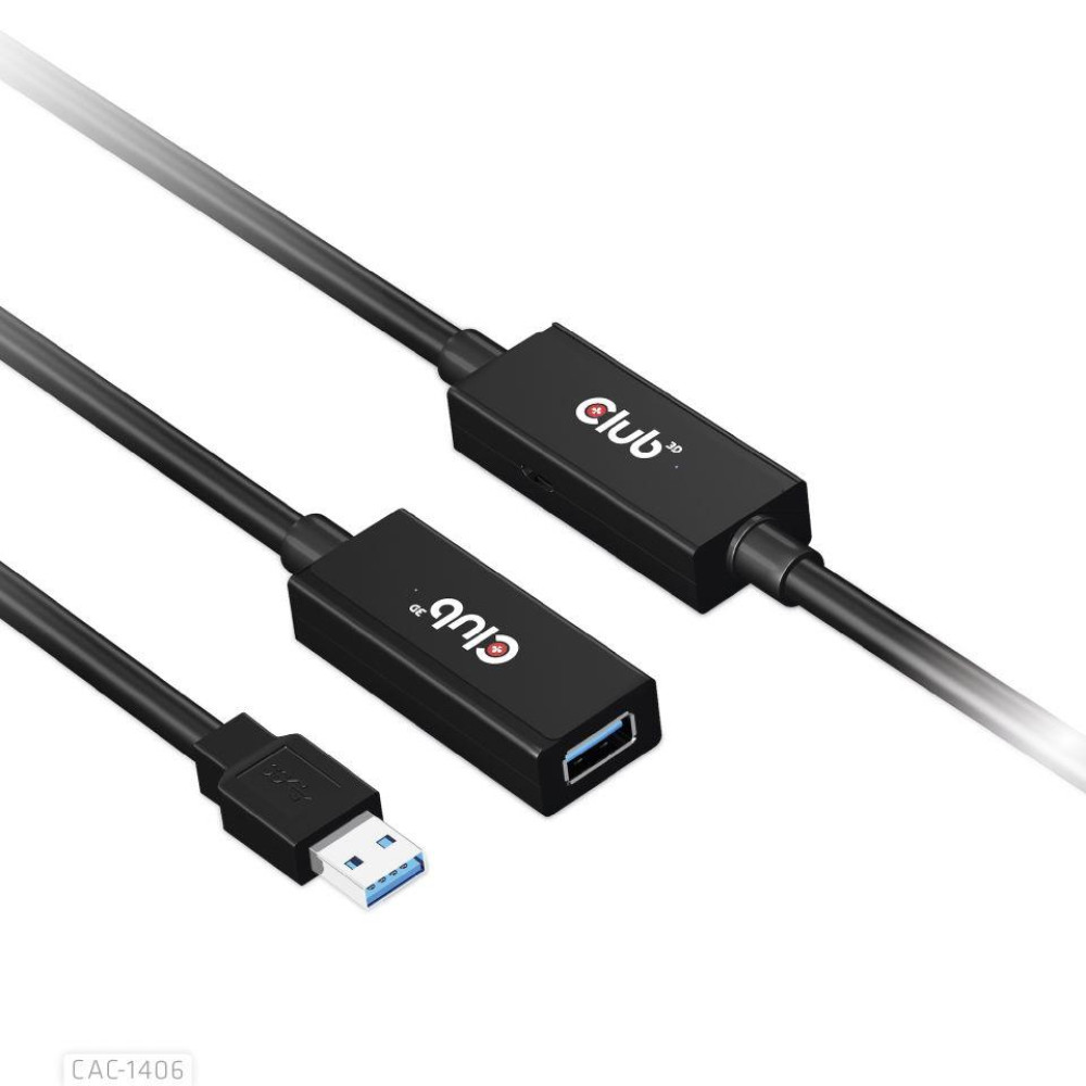 CABLE USB3.2 REPEATER 10M/M/F CAC-1405 CLUB3D CABLE USB3.2 REPEATER 10M/M/F CAC-1405 CLUB3D
