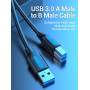 CABLE USB3.0 MALE TO MALE/3M BLACK COOBI VENTION