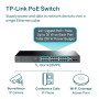 Switch, TP-LINK, Desktop/pedestal, 28x10Base-T / 100Base-TX / 1000Base-T, PoE+ ports 24, 250 Watts, TL-SG1428PE