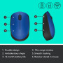 MOUSE USB OPTICAL WRL M171/BLUE 910-004640 LOGITECH