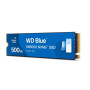 SSD, WESTERN DIGITAL, Blue SN5000, 500GB, M.2, PCIe Gen4, NVMe, Write speed 4000 MBytes/sec, Read speed 5000 MBytes/sec, 2.38mm, TBW 300 TB, WDS500G4B0E