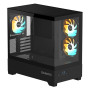 Case, GIGABYTE, C201 PANORAMIC, MidiTower, Case product features Rackmountable/Removeable HDD basket/Transparent panel, Not included, MicroATX, MiniITX, Colour Black, GB-C201P