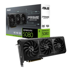 Graphics Card, ASUS, NVIDIA GeForce RTX 5080, 16 GB, GDDR7, 256 bit, PCIE 5.0 16x, 1xHDMI, 3xDisplayPort, PRIME-RTX5080-O16G