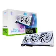 Graphics Card, MSI, NVIDIA GeForce RTX 5070, 12 GB, GDDR7, 192 bit, PCIE 5.0 16x, Triple slot Fansink, 1xHDMI, 3xDisplayPort, 507012GGAMTRIOOCWHITE