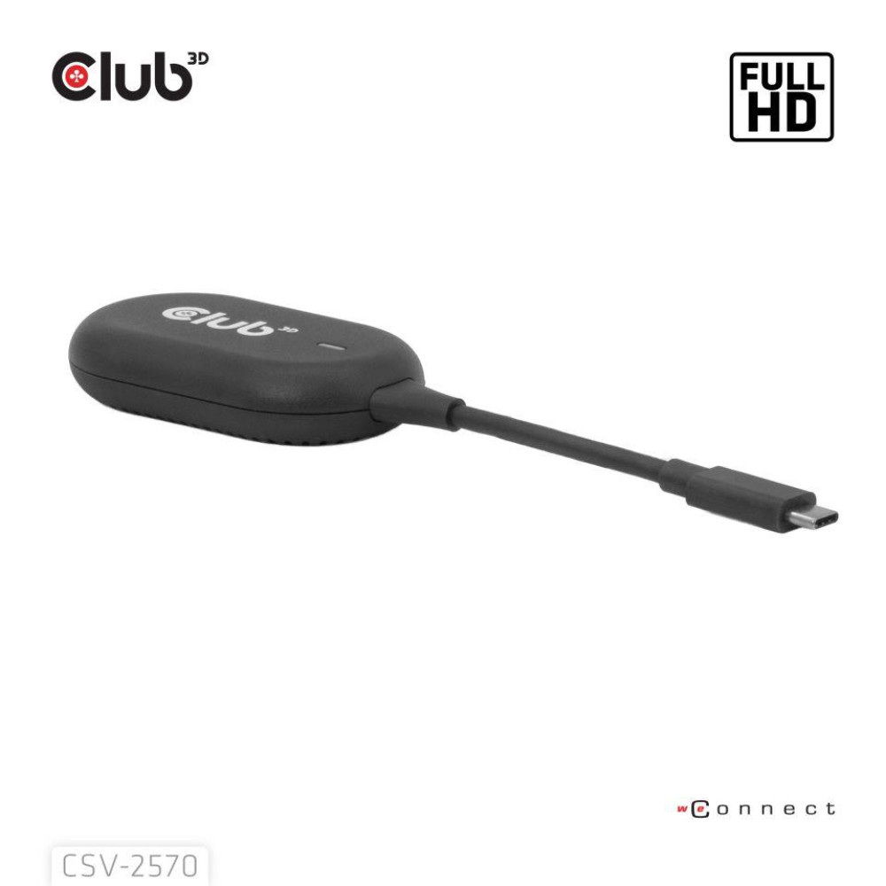 I/O ADAPTER WRL USB-C TO HDMI/CSV-2570 CLUB3D I/O ADAPTER WRL USB-C TO HDMI/CSV-2570 CLUB3D