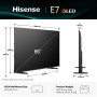 TV Set, HISENSE, 85 , 4K Ultra HD, 3840 x 2160 pixels, Flat, 16:9, QLED, 85E7Q