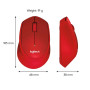MOUSE USB OPTICAL WRL M330/SILENT RED 910-004911 LOGITECH