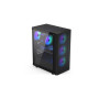 Case, ENDORFY, Ventum 200 ARGB, MidiTower, Case product features Transparent panel, Not included, ATX, MicroATX, MiniITX, Colour Black, EY2A014