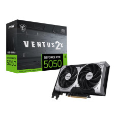 Graphics Card, MSI, NVIDIA GeForce RTX 5050, 8 GB, GDDR6, 128 bit, PCIE 5.0 16x, Dual Slot Fansink, RTX50508GVENTUS2XOC