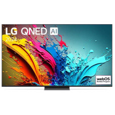 TV Set, LG, 65, 4K/Smart, 3840x2160, Wireless LAN, Bluetooth, webOS, Black, 65QNED87T3B