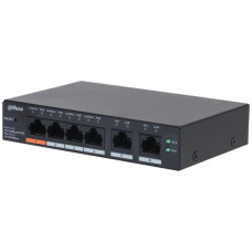 Switch, DAHUA, DH-CS4006-4ET2ET-60, Type L2, PoE ports 4, 60 Watts, CS4006-4ET2ET-60