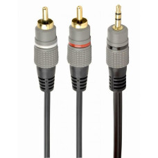 CABLE AUDIO 3.5MM TO 2RCA 10M/GOLD CCA-352-10M GEMBIRD