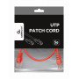 PATCH CABLE CAT5E UTP 0.25M/RED PP12-0.25M/R GEMBIRD