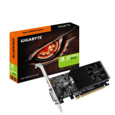 Graphics Card, GIGABYTE, NVIDIA GeForce GT 1030, 2 GB, GDDR4, 64 bit, PCIE 3.0 16x, Memory 2100 MHz, GPU 1177 MHz, Single Slot Fansink, 1xDVI-D, 1xHDMI, GV-N1030D4-2GL