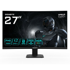LCD Monitor, GIGABYTE, 27 , 1920 x 1080 pixels, Full HD, Native aspect ratio 16:10, LED, Curved, GS27FC2EK