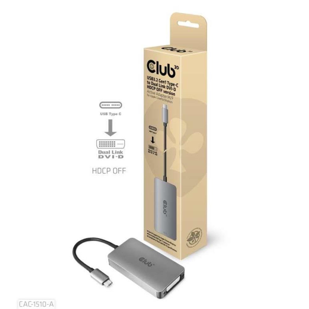 I/O ADAPTER USB-C TO DVI/CAC-1510-A CLUB3D I/O ADAPTER USB-C TO DVI/CAC-1510-A CLUB3D