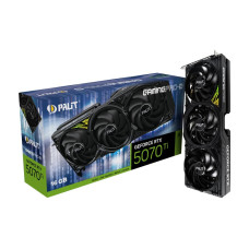 Graphics Card, PALIT, NVIDIA GeForce RTX 5070 Ti, 16 GB, GDDR7, 256 bit, PCIE 5.0 16x, GPU 2295 MHz, Triple slot Fansink, NE7507T019T2-GB2031U