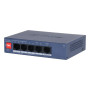 Switch, DAHUA, DH-CS4005-4ET1GT-36, Switch layer L2, 4xRJ-45 ports, RJ-45 Ports Type Fast Ethernet (10/100), 1xGigabit Ethernet (copper) ports quantity, 4xPower over Ethernet (PoE) ports quantity, Total Power over Ethernet (PoE) budget 36 W, CS4005-4ET1GT