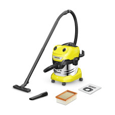Vacuum Cleaner, KARCHER, Wet and dry vacuum cleaner WD 4 S V-20/5/22, 1000 Watts, Suction power 240w, Capacity 20 l, Noise 73 dB, Yellow, Weight 7.2 kg, 1.628-260.0