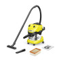 Vacuum Cleaner, KARCHER, Wet and dry vacuum cleaner WD 4 S V-20/5/22, 1000 Watts, Suction power 240w, Capacity 20 l, Noise 73 dB, Yellow, Weight 7.2 kg, 1.628-260.0