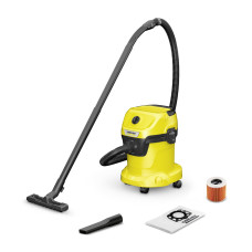 Vacuum Cleaner, KARCHER, Wet and dry vacuum cleaner WD 3 V-15/6/20, 1000 Watts, Suction power 230W, Capacity 15 l, Noise 74 dB, Yellow, Weight 4.6 kg, 1.628-122.0