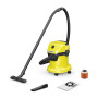 Vacuum Cleaner, KARCHER, Wet and dry vacuum cleaner WD 3 V-15/6/20, 1000 Watts, Suction power 230W, Capacity 15 l, Noise 74 dB, Yellow, Weight 4.6 kg, 1.628-122.0