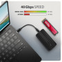 SSD ACC ENCLOSURE M.2 NVME/USB-C EEM2-40G AXAGON