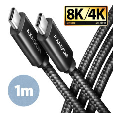 CABLE USB-C TO USB-C 1M 100W/8K BLACK BUCM432-CM10AB AXAGON CABLE USB-C TO USB-C 1M 100W/8K BLACK BUCM432-CM10AB AXAGON