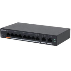 Switch, DAHUA, CS4010-8GT-60, Switch type Managed, Switch layer L2, Form factor Desktop/Wall-Mounting, 10xRJ-45 ports, RJ-45 Ports Type Gigabit Ethernet (10/100/1000), Power over Ethernet (PoE) Yes, 8xPower over Ethernet (PoE) ports quantity, Total Power 