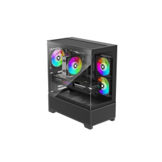 Case, XILENCE, XG172, MidiTower, Case product features Fan control panel/Transparent panel, Not included, Colour Black, XG172
