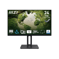 LCD Monitor, MSI, PRO MP245PG, 23.8, Business, Panel IPS, 1920x1080, 16:9, 100Hz, Matte, 1 ms, Swivel, Pivot, Height adjustable, Tilt, Colour Black, PROMP245PG