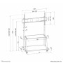 TV SET ACC FLOOR STAND 60-105/NS-M4000BLACK NEOMOUNTS