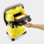 Vacuum Cleaner, KARCHER, Input power 1200 W, Dust capacity 25 L, Drum vacuum, Cleaning type Dry&wet, Dust container Dust bag, Colour Black/Yellow, 1.628-317.0