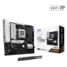 Mainboard, ASROCK, AMD B850, SAM5, Micro-ATX, Memory DDR5, Memory slots 4, 1xPCI-Express 4.0 4x , 1xPCI-Express 5.0 16x, 1xM.2, 1xHDMI, 1xDisplayPort, 1xAudio-In, 1xAudio-Out, 1xMicrophone, 4xUSB 2.0, 3xUSB 3.2, 1xUSB-C, 1xRJ45, B850MPRORSWIFI