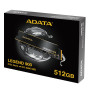 SSD, ADATA, LEGEND 900, 512GB, M.2, NVMe, 3D NAND, Write speed 5400 MBytes/sec, Read speed 7000 MBytes/sec, TBW 1200 TB, MTBF 1500000 hours, SLEG-900-512GCS