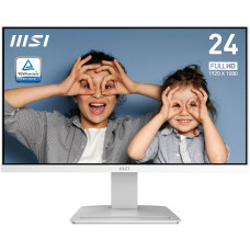 LCD Monitor, MSI, PRO MP2412W, 23.8, Business, Panel VA, 1920x1080, 16:9, 100 Hz, 1 ms, Colour White, PROMP2412W