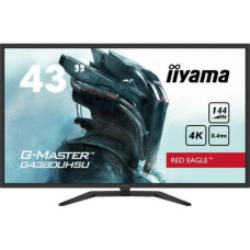 LCD Monitor, IIYAMA, 43, Gaming/4K, Panel VA, 3840x2160, 16:9, 144Hz, Matte, 0.4 ms, Speakers, Tilt, Colour Black, G4380UHSU-B1