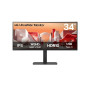 LCD Monitor, LG, 34 , 3440 x 1440 pixels, Wide Quad HD, Native aspect ratio 21:9, LCD, Curved, 34BA75QE-B