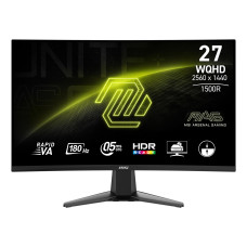 LCD Monitor, MSI, 27 , 2560 x 1440 pixels, Quad HD, Native aspect ratio 16:9, LCD, Curved, MAG27CQ6F