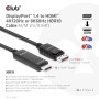 CABLE DP TO HDMI 3M/M/M CAC-1087 CLUB3D