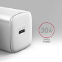 MOBILE CHARGER WALL USB-C 30W/1PORT WHITE ACU-PD30W AXAGON