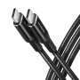 CABLE USB-C TO USB-C 1M 60W/HQ BLACK BUCM-CM10AB AXAGON