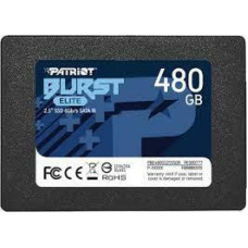 SSD, PATRIOT, Burst Elite, 480GB, SATA 3.0, 3D NAND, Write speed 320 MBytes/sec, Read speed 450 MBytes/sec, 2,5, TBW 200 TB, PBE480GS25SSDR