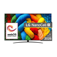 TV Set, LG, 86, 4K/Smart, 3840x2160, Wireless LAN, Bluetooth, webOS, Black, 86NANO81A3A