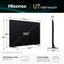 TV Set, HISENSE, 100 , 4K Ultra HD, 3840 x 2160 pixels, Flat, 16:9, ULED, 100U7Q