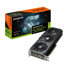 Graphics Card, GIGABYTE, NVIDIA GeForce RTX 5060 Ti, 16 GB, GDDR7, 128 bit, PCIE 5.0 16x, GPU 2647 MHz, Triple slot Heatpipe, N506TGAMINGOC-16GD1.0