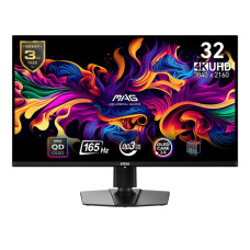 Monitor, MSI, 31.5, Gaming, Panel QD-OLED, 3840x2160, 16:9, 165Hz, 0.03 ms, Swivel, Pivot, Height adjustable, Tilt, Colour Black, MAG321UPQD-OLED