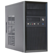 Case, CHIEFTEC, MiniTower, MicroATX, Colour Black, CT-01B-OP