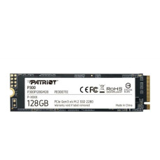 SSD,PATRIOT,P300,128GB,M.2,PCIE,NVMe,3D NAND,Write speed 600 MBytes/sec,Read speed 1600 MBytes/sec,3.8mm,TBW 60 TB,P300P128GM28